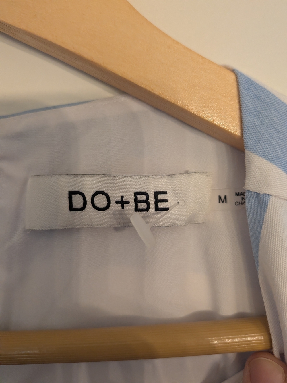 DO+BE Light Blue and White Striped Tie-Front Dress - Picture 2 of 3